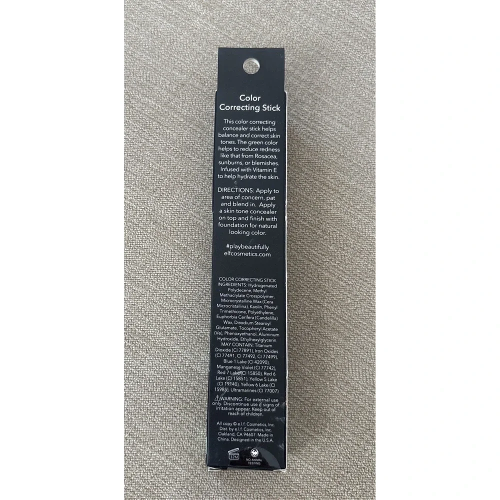 e.l.f Color Correcting Stick # 83212 Correct  The Red ~Concealer Green.